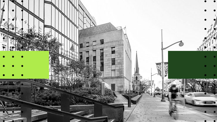 Exterior shot of the Bank of Canada in Ottawa