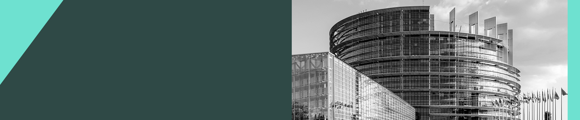 Wide angle shot of the EU Parliament Building